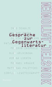 Anthologie: Gespräche zur Gegenwartsliteratur. Bild: Wallstein Verlag