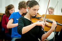 Das Jugendorchester bei der Probe, Foto: Peter Duddek